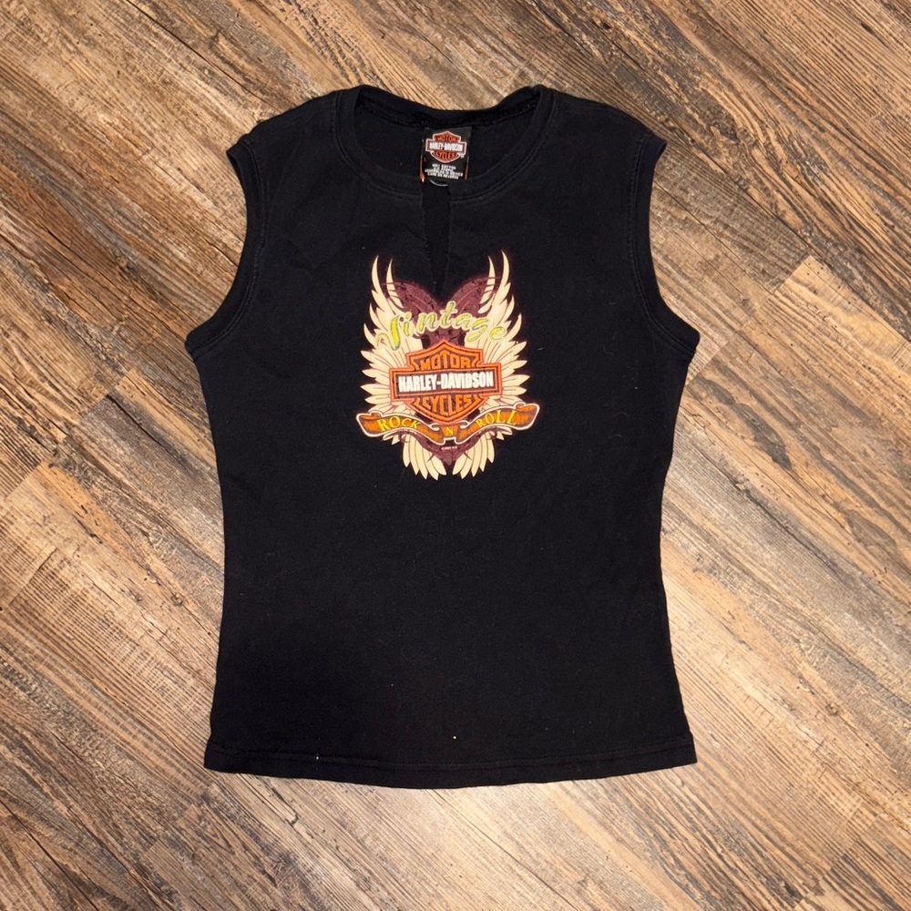 Harley-Davidson Black Tank with Vibrant Logo